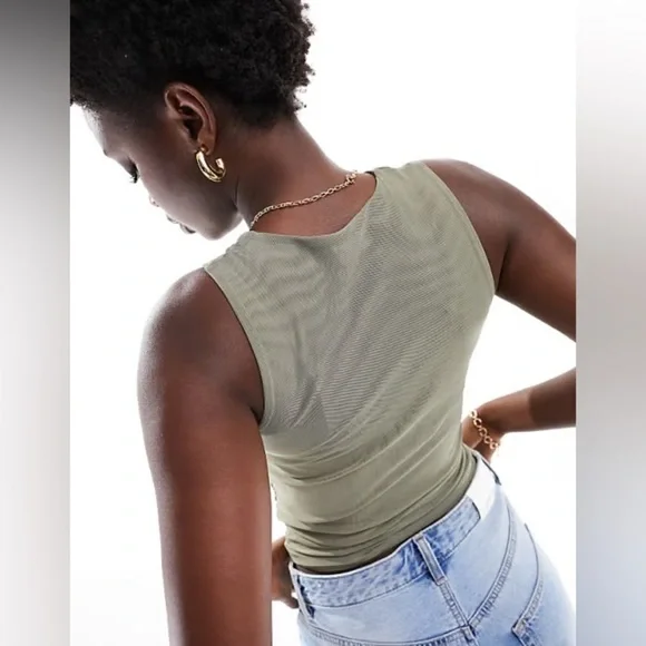 NWT - Cotton On Becca Gathered Tank in Woodland - Size S - Picture 3 of 3